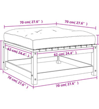 Gartenhocker mit Kissen 2 Stk. Massivholz Douglasie