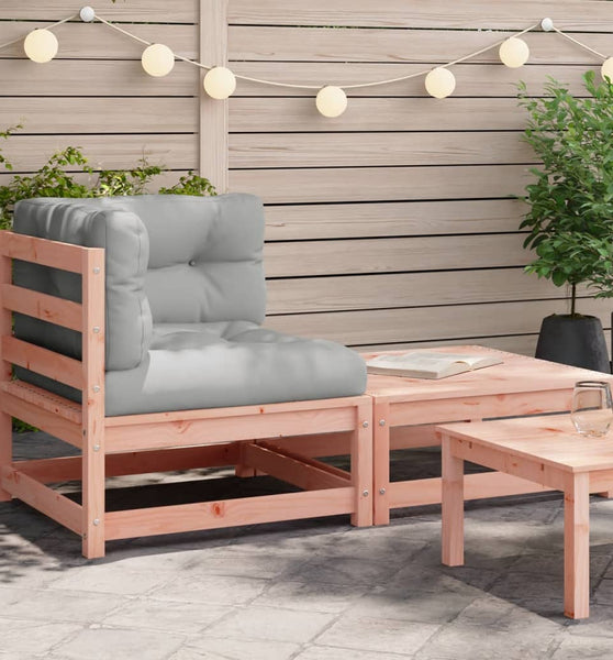 Garten-Ecksofa mit Kissen und Hocker