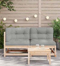 Gartensofa mit Kissen 2-Sitzer Massivholz Kiefer