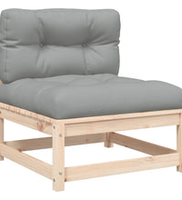 Gartensofa mit Kissen 2-Sitzer Massivholz Kiefer