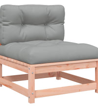 Gartensofa ohne Armlehnen mit Kissen und Hocker