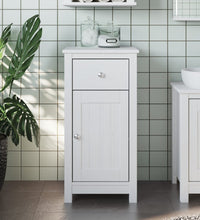 Badschrank BERG Weiß 40x34x80 cm Massivholz Kiefer