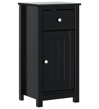 Badschrank BERG Schwarz 40x34x80 cm Massivholz Kiefer