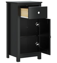 Badschrank BERG Schwarz 40x34x80 cm Massivholz Kiefer