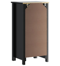 Badschrank BERG Schwarz 40x34x80 cm Massivholz Kiefer