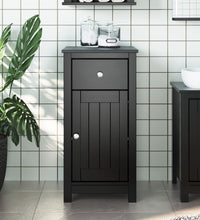 Badschrank BERG Schwarz 40x34x80 cm Massivholz Kiefer