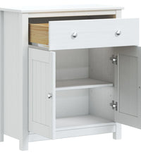Badschrank BERG Weiß 69,5x34x80 cm Massivholz Kiefer