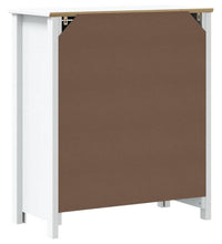 Badschrank BERG Weiß 69,5x34x80 cm Massivholz Kiefer