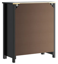 Badschrank BERG Schwarz 69,5x34x80 cm Massivholz Kiefer