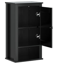 Bad-Wandschrank BERG Schwarz 40x27x71,5 cm Massivholz Kiefer