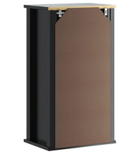 Bad-Wandschrank BERG Schwarz 40x27x71,5 cm Massivholz Kiefer