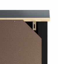 Bad-Wandschrank BERG Schwarz 40x27x71,5 cm Massivholz Kiefer