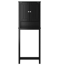 Toilettenschrank BERG Schwarz 60x27x164,5 cm Massivholz