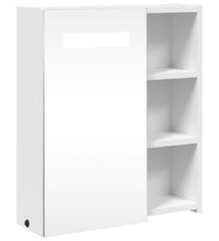 Spiegelschrank mit LED-Beleuchtung Weiß 45x13x52 cm