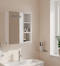 Spiegelschrank mit LED-Beleuchtung Weiß 45x13x52 cm