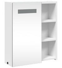 Spiegelschrank mit LED-Beleuchtung Weiß 45x13x52 cm