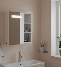 Spiegelschrank mit LED-Beleuchtung Weiß 45x13x52 cm