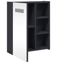 Spiegelschrank mit LED-Beleuchtung Grau 45x13x52 cm