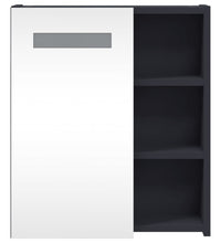 Spiegelschrank mit LED-Beleuchtung Grau 45x13x52 cm