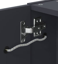 Spiegelschrank mit LED-Beleuchtung Grau 45x13x52 cm