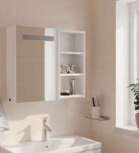 Spiegelschrank mit LED-Beleuchtung Weiß 60x13x52 cm