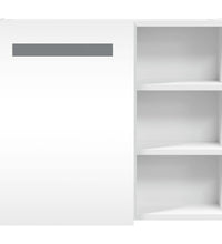 Spiegelschrank mit LED-Beleuchtung Weiß 60x13x52 cm