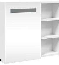 Spiegelschrank mit LED-Beleuchtung Weiß 60x13x52 cm