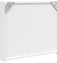 Spiegelschrank mit LED-Beleuchtung Weiß 60x13x52 cm