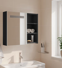 Spiegelschrank mit LED-Beleuchtung Grau 60x13x52 cm