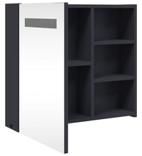 Spiegelschrank mit LED-Beleuchtung Grau 60x13x52 cm