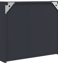 Spiegelschrank mit LED-Beleuchtung Grau 60x13x52 cm