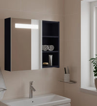 Spiegelschrank mit LED-Beleuchtung Grau 60x13x52 cm