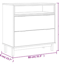 Schubladenschrank FLAM 80x40x80 cm Massivholz Kiefer