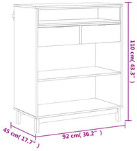 Bartisch FLAM 92x45x110 cm Massivholz Kiefer