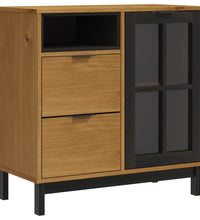Sideboard mit Glastür FLAM 80x40x80 cm Massivholz Kiefer