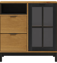 Sideboard mit Glastür FLAM 80x40x80 cm Massivholz Kiefer