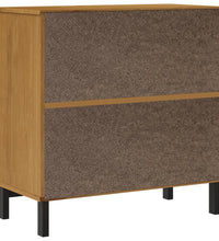 Sideboard mit Glastür FLAM 80x40x80 cm Massivholz Kiefer