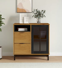 Sideboard mit Glastür FLAM 80x40x80 cm Massivholz Kiefer