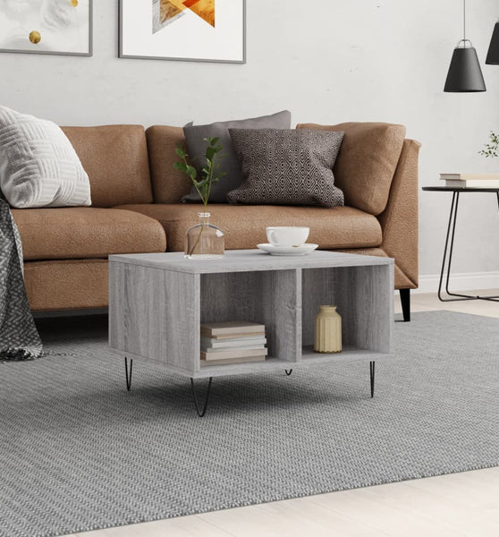 Couchtisch Grau Sonoma 60x50x36,5 cm Holzwerkstoff
