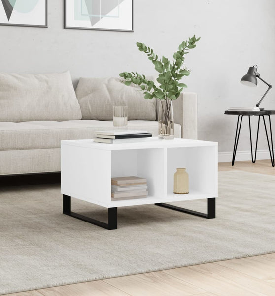 Couchtisch Weiß 60x50x36,5 cm Holzwerkstoff