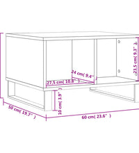 Couchtisch Braun Eichen-Optik 60x50x36,5 cm Holzwerkstoff