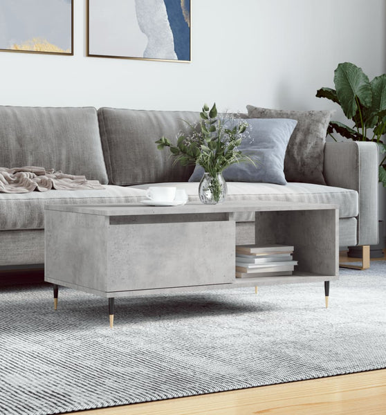 Couchtisch Betongrau 90x50x36,5 cm Holzwerkstoff