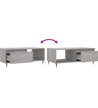 Couchtisch Grau Sonoma 90x50x36,5 cm Holzwerkstoff