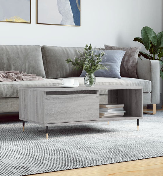 Couchtisch Grau Sonoma 90x50x36,5 cm Holzwerkstoff