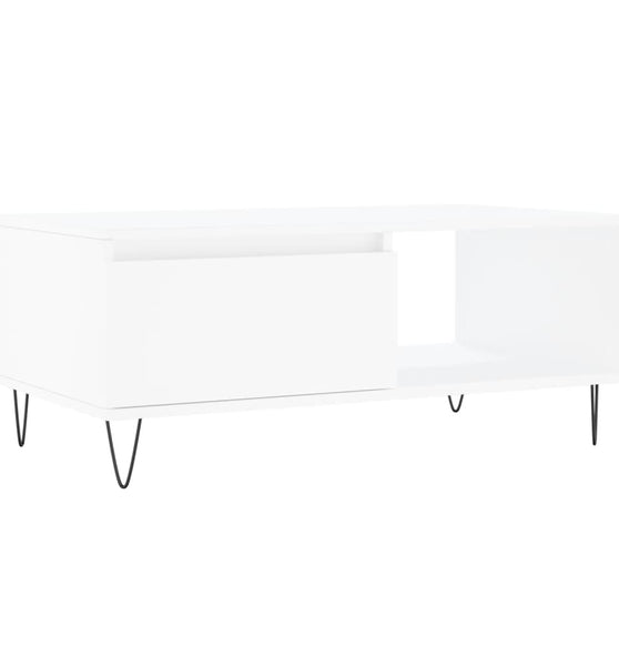 Couchtisch Weiß 90x50x36,5 cm Holzwerkstoff