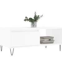 Couchtisch Weiß 90x50x36,5 cm Holzwerkstoff