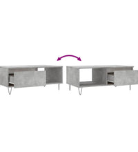 Couchtisch Betongrau 90x50x36,5 cm Holzwerkstoff