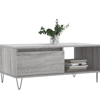 Couchtisch Grau Sonoma 90x50x36,5 cm Holzwerkstoff