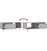 Couchtisch Grau Sonoma 90x50x36,5 cm Holzwerkstoff