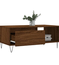 Couchtisch Braun Eichen-Optik 90x50x36,5 cm Holzwerkstoff